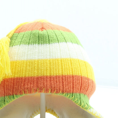 Preworn Boys Multicoloured Striped Acrylic Beanie One Size
