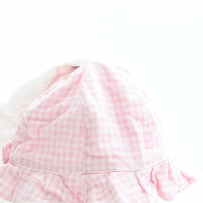 George Girls Pink Check Viscose Bucket Hat One Size - Size 12-18 months, Two pack