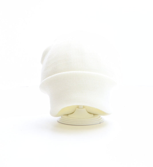 Primark Womens White Acrylic Beanie One Size