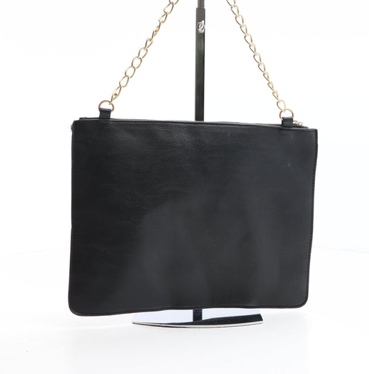 Primark Womens Black Solid Polyurethane Crossbody Size Medium