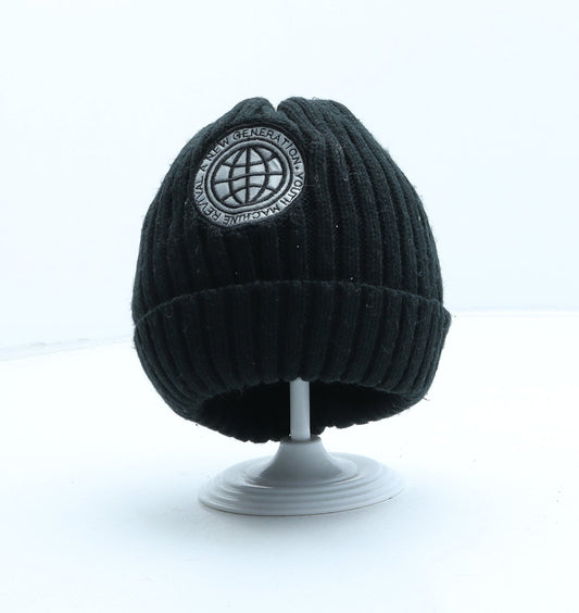 George Boys Black Acrylic Beanie One Size