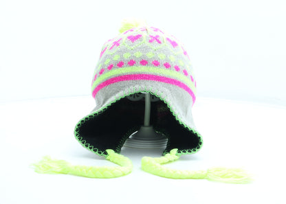 Preworn Girls Multicoloured Geometric Acetate Beanie Size S