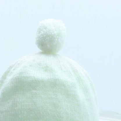 Preworn Girls Green Acrylic Bobble Hat Size S
