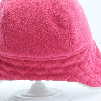 George Girls Pink Polyester Trapper Hat One Size - UK 6-12 Months