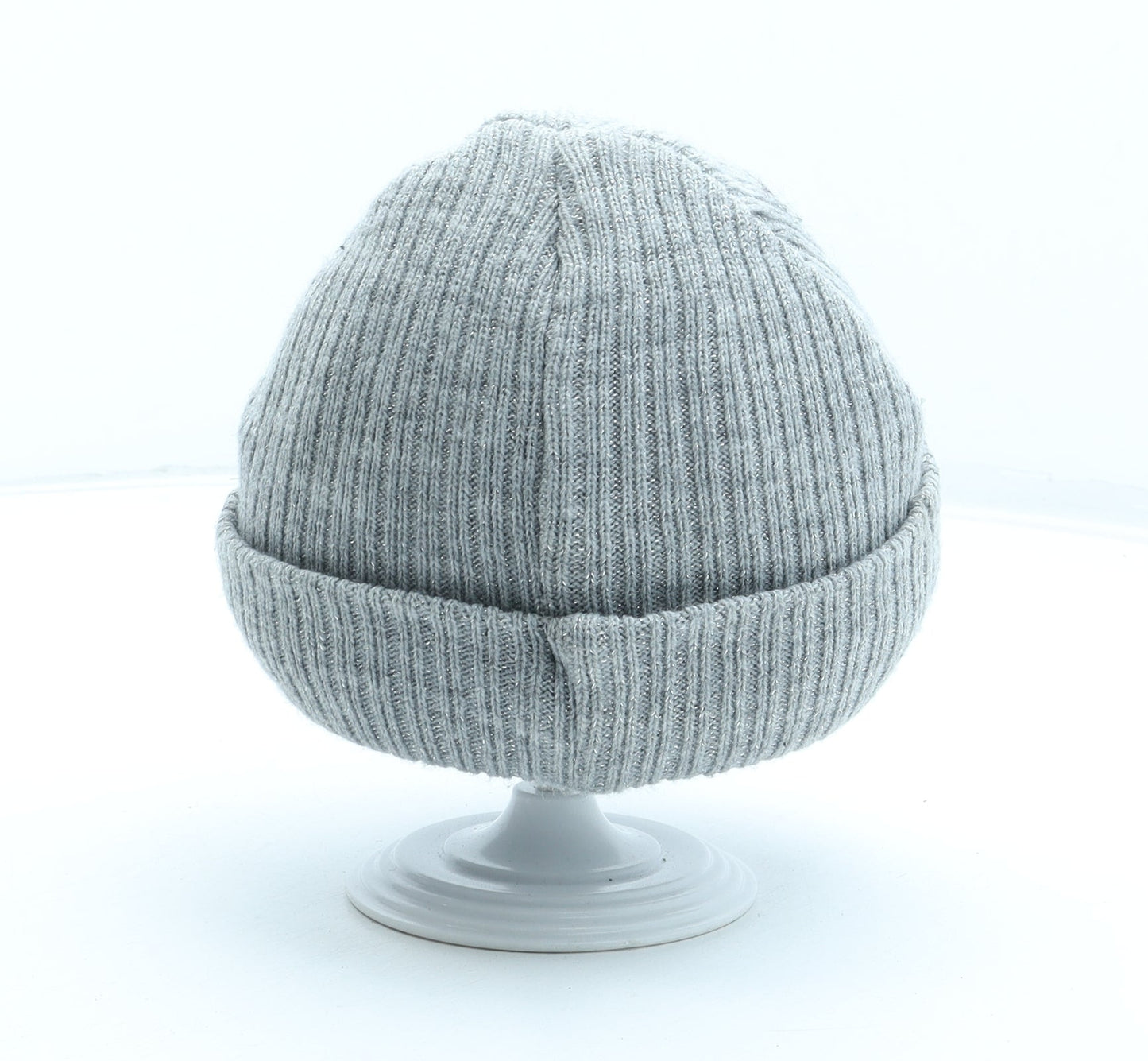 F&F Girls Grey Acrylic Beanie Size S - Unicorn Gang Size 7-10 Years