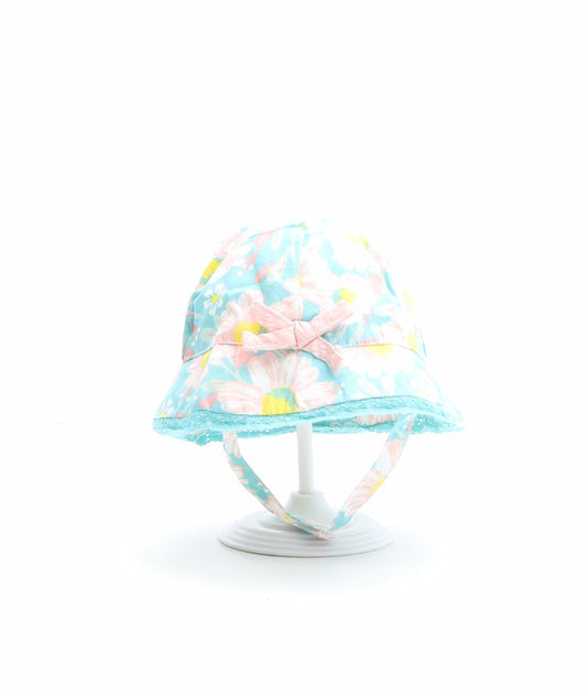 Preworn Girls Multicoloured Floral 100% Cotton Bucket Hat One Size - Size 3-6 months