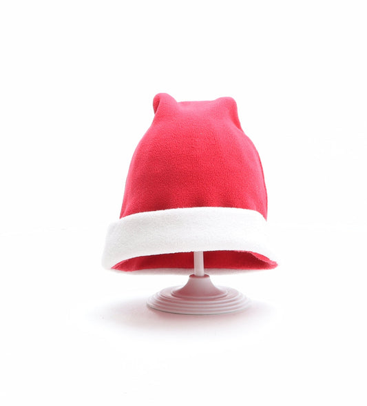 George Boys Red Polyester Bobble Hat One Size - Size 12-18 months, Santa Hat, Christmas