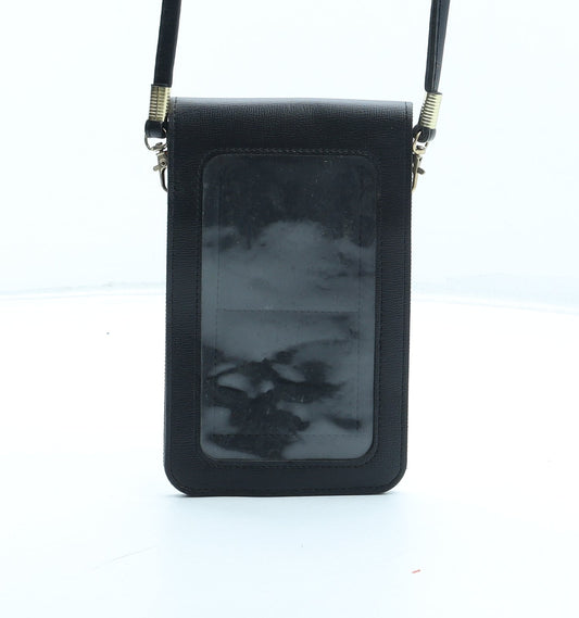 Preworn Girls Black Polyurethane Crossbody Size Mini Magnetic - Phone Zebra