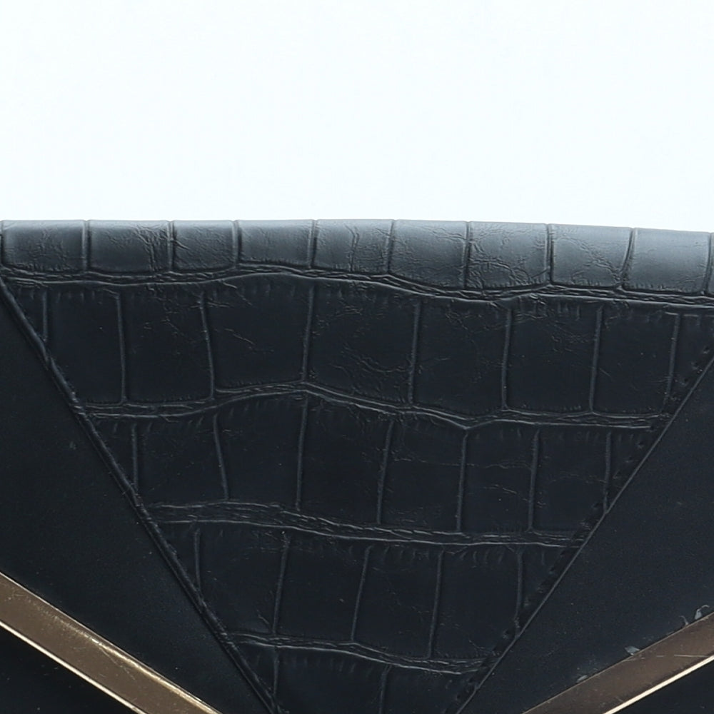 Atmosphere Womens Black Polyurethane Clutch Size Small
