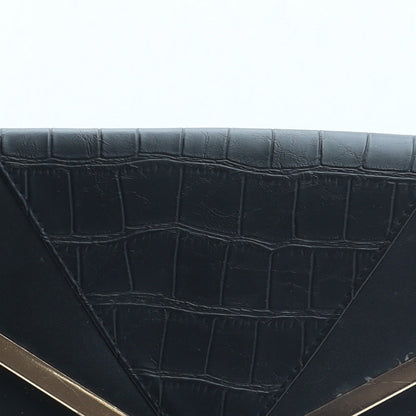 Atmosphere Womens Black Polyurethane Clutch Size Small