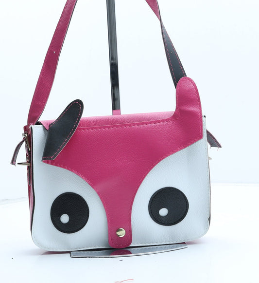 Primark Girls Pink Polyurethane Crossbody Size Small Magnetic - Owl Detail