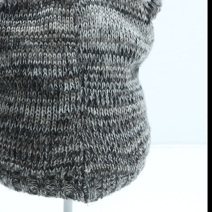 Preworn Girls Grey Acrylic Beanie One Size - Racoon