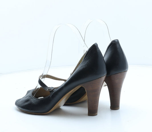 George Womens Black Synthetic Court Heel UK - Mary Jane Style