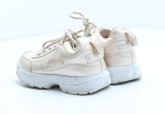 PEP&CO Girls Pink Synthetic Trainer UK 10