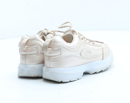 PEP&CO Girls Pink Synthetic Trainer UK 10