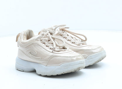 PEP&CO Girls Pink Synthetic Trainer UK 10