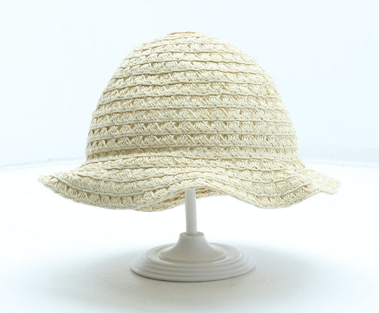 Primark Girls Beige Straw Sun Hat Size S - Size 12-24 months