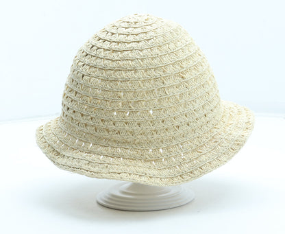 Primark Girls Beige Straw Sun Hat Size S - Size 12-24 months