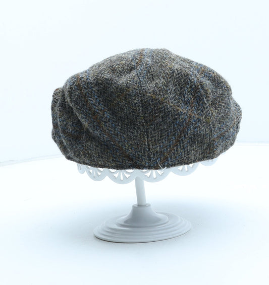 Hawkins Mens Green Herringbone Wool Flat Cap One Size