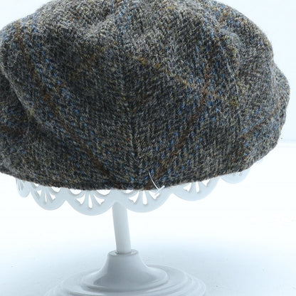 Hawkins Mens Green Herringbone Wool Flat Cap One Size