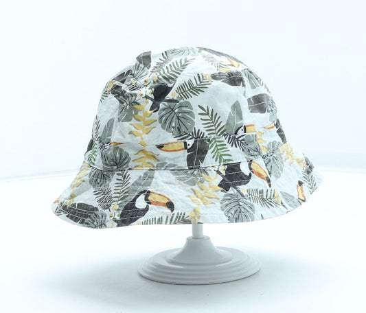 Primark Boys Multicoloured Floral Cotton Bucket Hat Size S - Size 6-12 months