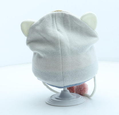 Preworn Girls Multicoloured Acrylic Beanie One Size - Bear