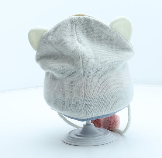 Preworn Girls Multicoloured Acrylic Beanie One Size - Bear