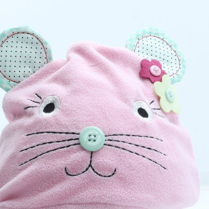 F&F Girls Pink Polyester Beanie Size S - Mouse Size 12-24 Months
