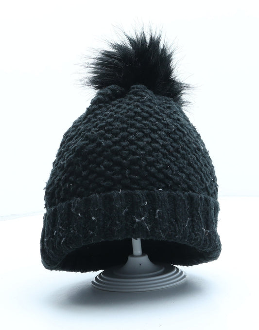 George Womens Black Acrylic Winter Hat One Size