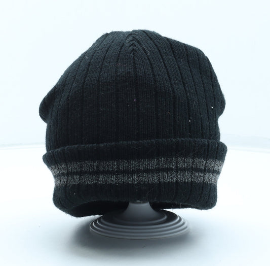 George Mens Black Acrylic Beanie One Size