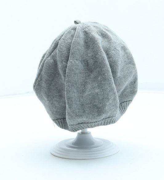 Preworn Girls Grey 100% Cotton Beanie Size S - Size 4 Years
