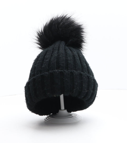 F&F Womens Black Modacrylic Winter Hat One Size
