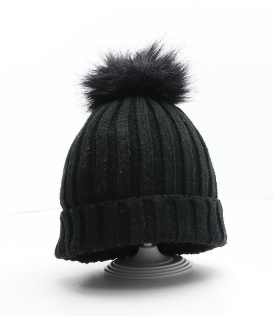 Primark Womens Black Acrylic Bobble Hat One Size