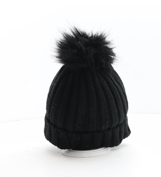 Primark Womens Black Acrylic Bobble Hat One Size