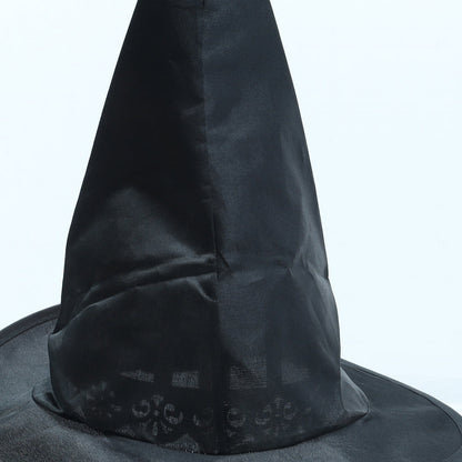 Preworn Girls Black Polyester Bucket Hat Size S - Halloween Pumpkin Witch Hat