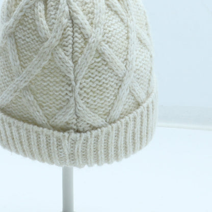 F&F Girls White Acrylic Winter Hat One Size