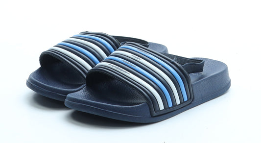 Primark Boys Blue Striped Rubber Slip On Sandal UK 6