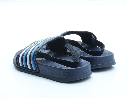 Primark Boys Blue Striped Rubber Slip On Sandal UK 6