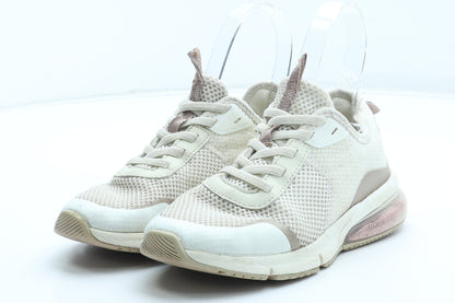 Preworn Girls Beige Polyester Trainer UK 11