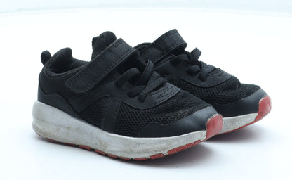 F&F Boys Black Polyester Trainer UK 7 25