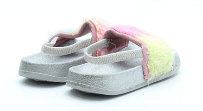 Preworn Girls Multicoloured Polyester Slider Sandal UK 6