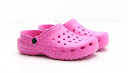 Preworn Girls Pink Synthetic Clog Flat UK 3 36 - UK Size Estimated 3