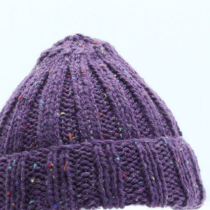 Preworn Girls Purple Acrylic Beanie Size S