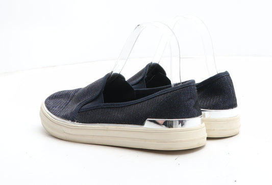 F&F Womens Blue Synthetic Trainer Casual UK