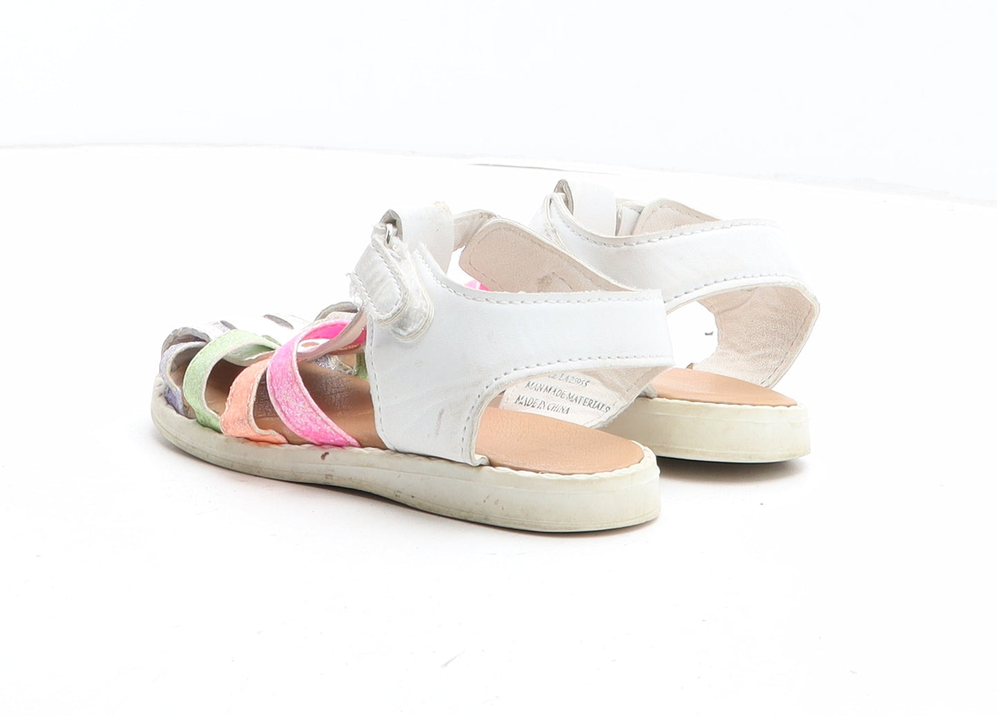 Preworn Girls Multicoloured Colourblock Synthetic Fisherman Sandal UK 6