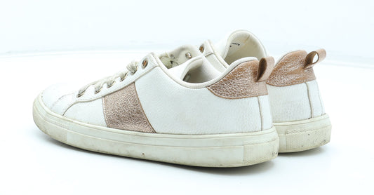 Primark Womens White Polyurethane Trainer UK
