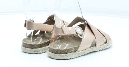 Preworn Girls Pink Polyester Slip On Sandal UK 1 32