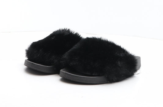 Primark Womens Black Synthetic Slip On Sandal UK