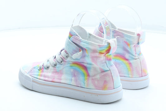 H&M Girls Multicoloured Tie Dye Polyester Trainer UK 13.5 32