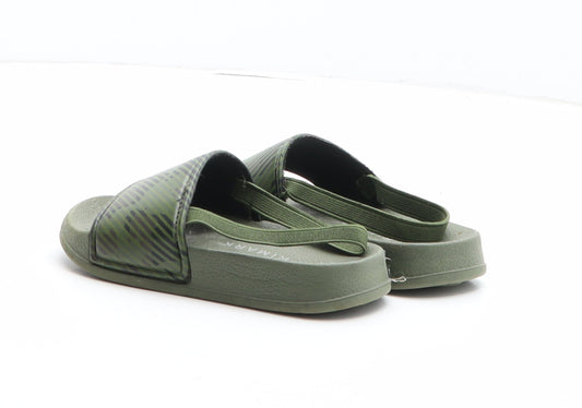 Primark Boys Green Camouflage Synthetic Slip On Sandal UK 7